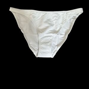 NWT Andie Swim x Demi Moore Tropez Bikini Bottom White smooth sz medium